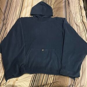 Yeezy x GAP Polar Fleece Navy blue padded Kanye oversized rare hoodie - SIZE L